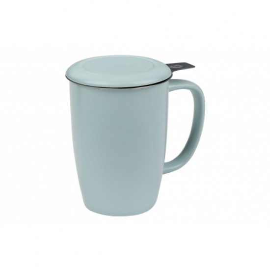 KAI 0.44 l - porcelain mug with a stainless steel strainer and lid