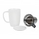 Kukui 0.44 l - porcelain mug with a stainless steel strainer and lid